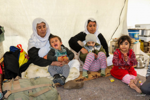 Yazidi familien i flygtninglejeren