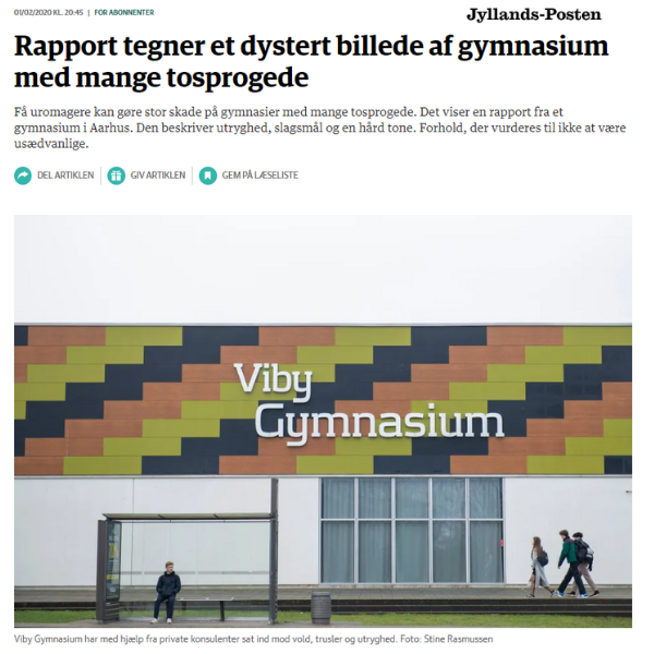 Problemer på Viby Gymnasium